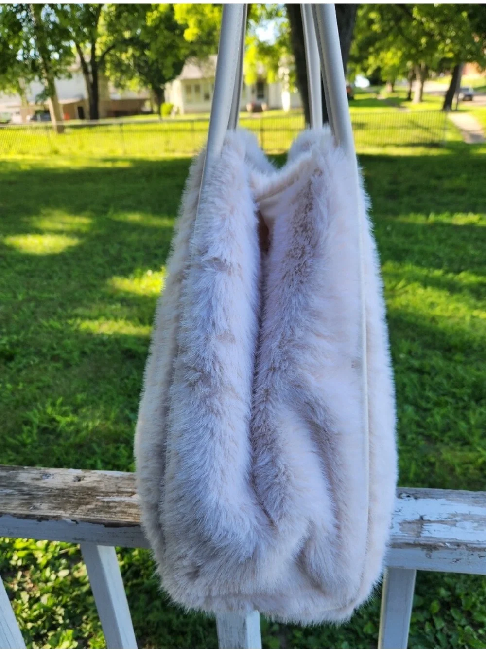 Faux fur tote/shoulder bag soft plush bag